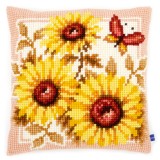 Vervaco Cross Stitch Cushion Kit - Sun Flowers