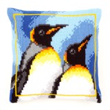 Vervaco Cross Stitch Cushion Kit - King Penguins