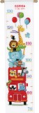 Vervaco Counted Cross Stitch Kit - Height Chart - Funny Bus