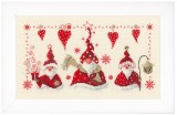 Vervaco Counted Cross Stitch Kit - Cheerful Santas