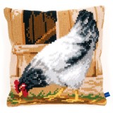 Vervaco Cross Stitch Cushion Kit - Grey Hen