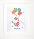 Counted Cross Stitch: Birth Record: Hello Kitty