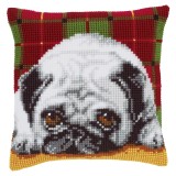 Vervaco Cross Stitch Cushion Kit - Pug