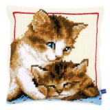 Vervaco Cross Stitch Cushion Kit - Playful Kittens