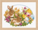 Vervaco Counted Cross Stitch Kit - Rabbits and Chicks