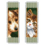 Vervaco Counted Cross Stitch  - Bookmarks - Cat and Dog - Set of 2