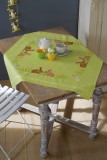 Vervaco Cross Stitch Kit - Tablecloth - Easter Bunnies