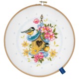 Vervaco Counted Cross Stitch Kit with Hoop - Our Bird House