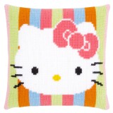 Vervaco Cross Stitch Cushion Kit - Hello Kitty - Striped