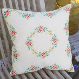 Vervaco Counted Cross Stitch Cushion Kit - Garland and Roses