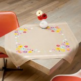 Vervaco Embroidery Kit Tablecloth - Bright Flower