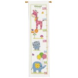 Vervaco Counted Cross Stitch Kit - Height Chart - Kitten and Friends