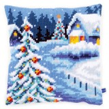 Vervaco Cross Stitch Cushion Kit - Winter Scenery