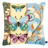 Vervaco Cross Stitch Cushion Kit - Deco Butterflies