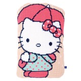 Vervaco Cross Stitch Cushion Kit - Hello Kitty - Under Umbrella