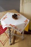 Vervaco Counted Cross Stitch  Tablecloth - Hedgehog & Mushrooms