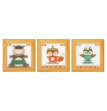 Vervaco Counted Cross Stitch Kit - Cute Animals - Set of 3