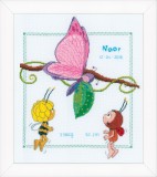 Vervaco Counted Cross Stitch  - Birth Record - Maya, Lara & Beatrice