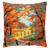 Vervaco Cross Stitch  Cushion Kit - Autumn Landscape