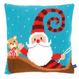 Vervaco Cross Stitch Cushion Kit - Happy Santa