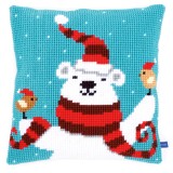 Vervaco Cross Stitch Cushion Kit - Happy Christmas Bear