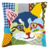 Vervaco Cross Stitch Cushion Kit - Modern Cat