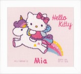 Vervaco Counted Cross Stitch  - Birth Record - Kitty and Unicorn