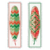 Vervaco Counted Cross Stitch Kit - Bookmarks - Feathers (Set of 2)