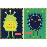 Vervaco Embroidery Kit Cards - Space Monsters - Set of 2