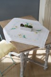 Vervaco Cross Stitch Kit - Tablecloth - Flowers & Butterflies