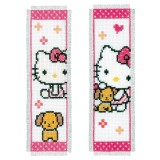 Vervaco Counted Cross Stitch  - Bookmark - Hello Kitty with Dog (Set of 2)