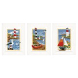 Vervaco Counted Cross Stitch Kit - Lighthouse - Set of 3