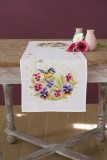 Vervaco Cross Stitch Kit - Runner - Birds & Violets