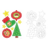 Vervaco Embroidery Kit Cards - Christmas Decorations - Set of 2