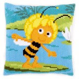 Vervaco Cross Stitch Cushion Kit - Maya on a Waterlily Leaf