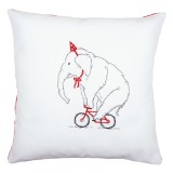 Vervaco Embroidery Kit Cushion - Elephant On Bike
