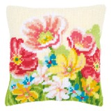 Vervaco Cross Stitch Cushion Kit - Summer Flowers