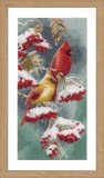 Vervaco Counted Cross Stitch Kit - Scarlet & Snow-Cardinals