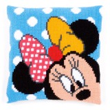 Vervaco Cross Stitch Cushion Kit - Disney - Minnie - Peek-a-Boo