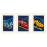 Vervaco Counted Cross Stitch Kit - Cards - Disney - Cars - Screeching Tyres - Set of 3