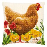 Cross Stitch Kit: Cushion: Chicken with Chicks
