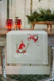 Vervaco Embroidery Kit Table Runner - Christmas Gnomes Skiing