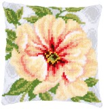 Cross Stitch Kit: Cushion: Soft Orange Flower
