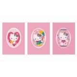 Vervaco Counted Cross Stitch Kit - Greeting Card - Hello Kitty Pastels - Set of 3