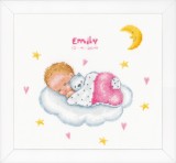 Vervaco Counted Cross Stitch Kit - Sleeping Baby on Cloud