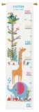 Vervaco Counted Cross Stitch Kit - Height Chart - Jungle Animal Fun