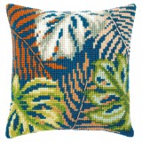 Vervaco Counted Cross Stitch Cushion Kit - Botanical Leaves