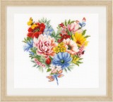 Vervaco Counted Cross Stitch Kit - Heart of Flowers (Aida)