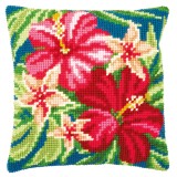 Vervaco Counted Cross Stitch Cushion Kit - Botanical Flowers