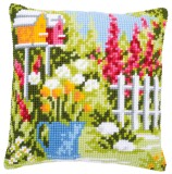 Cross Stitch Kit: Cushion: In My Garden